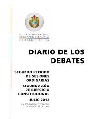 DIARIO DE LOS DEBATES - H. Congreso del Estado de Veracruz