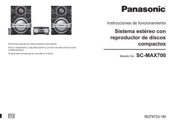 Sistema estÃ©reo con reproductor de discos compactos - Panasonic