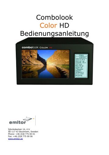 Combolook Color HD Bedienungsanleitung - Emitor