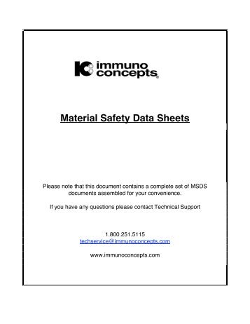 Material Safety Data Sheets - Mast Diagnostica