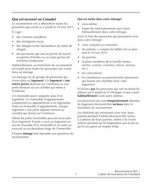 Cahier de formation de l'étudiant