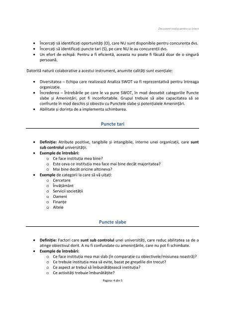 Ghid Analiza SWOT - USAMV Cluj-Napoca