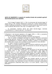 Nota interpretativa novitÃ  vendita diretta prodotti ... - Anci Toscana