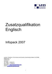 Zusatzqualifikation Englisch - LCCI