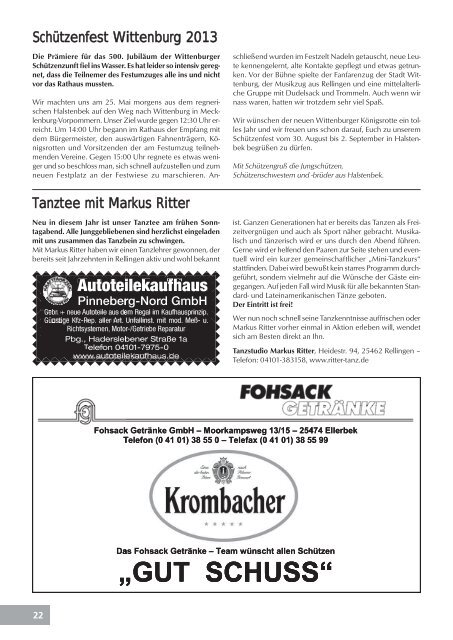 Festzeitschrift (3,1 MB) - Halstenbeker SchÃ¼tzenverein von 1886 e.V.