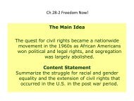 Ch 28-2 Freedom Now! The Main Idea The quest for civil rights ...