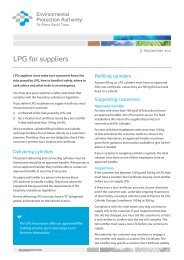 LPG for suppliers information sheet