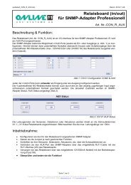 Quickstart Relaisboard (in/out) fÃ¼r DW5SNMP20/30 - Online USV ...