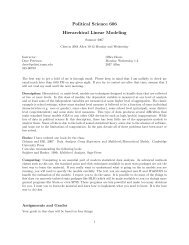 Political Science 606 Hierarchical Linear Modeling - Tamu.edu