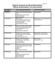 District Contacts for Board Resolution/Offical ... - FRBservices.org