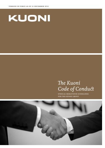 The Kuoni Code of Conduct