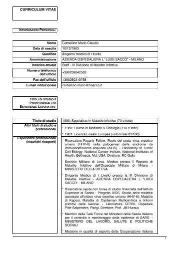 Corbellino - Ospedale Luigi Sacco