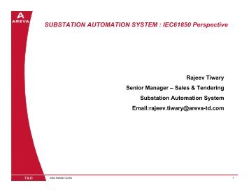 SUBSTATION AUTOMATION SYSTEM : IEC61850 ... - India Core