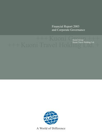 Financial Report 2003 (english) PDF Ã¢ÂÂ¢ 287.26 KB - Kuoni Group