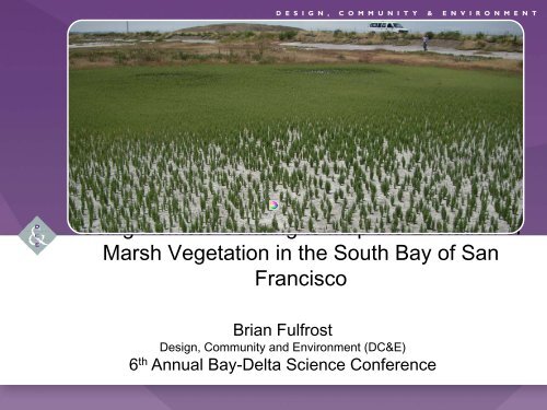 Using Remote Sensing to Map the Evolution of Marsh Vegetation in ...