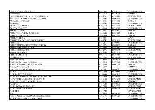 Thomson Reuter/ISI Web of Science List: Science (January ... - Library