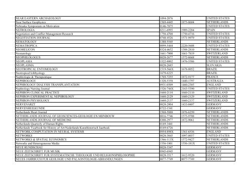 Thomson Reuter/ISI Web of Science List: Science (January ... - Library