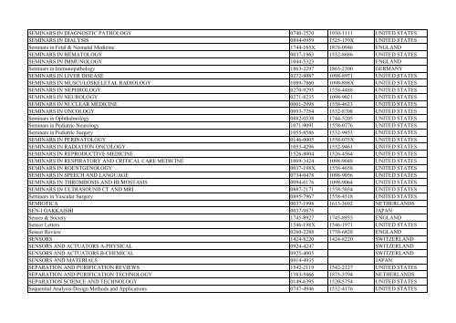 Thomson Reuter/ISI Web of Science List: Science (January ... - Library