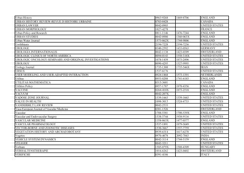 Thomson Reuter/ISI Web of Science List: Science (January ... - Library