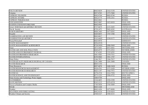 Thomson Reuter/ISI Web of Science List: Science (January ... - Library