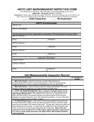 JROTC Unit Marksmanship Inspection Form - Civilian ...