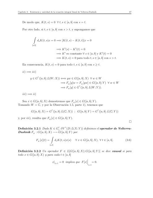 Ecuaciones Integrales Lineales de Volterra-Dushnik en Espacios de ...