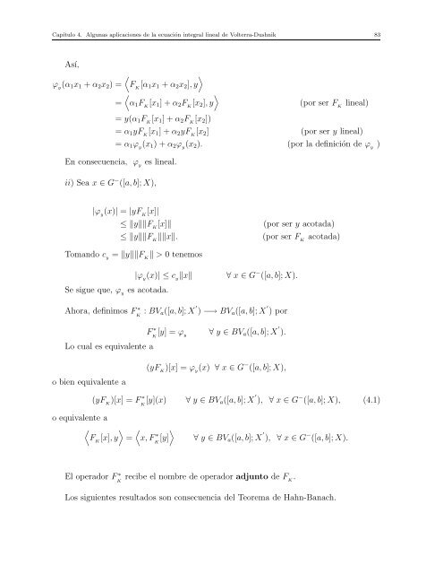 Ecuaciones Integrales Lineales de Volterra-Dushnik en Espacios de ...