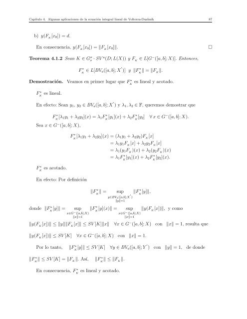 Ecuaciones Integrales Lineales de Volterra-Dushnik en Espacios de ...