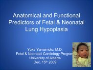 Lung Hypoplasia: Prediction of the severity - Onehealth.ca