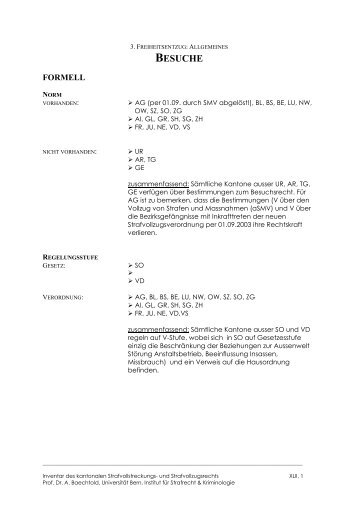 BESUCHE - Institut für Strafrecht und Kriminologie - Universität Bern
