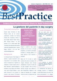 La gestione del paziente in Day Surgery - Evidence-Based Nursing