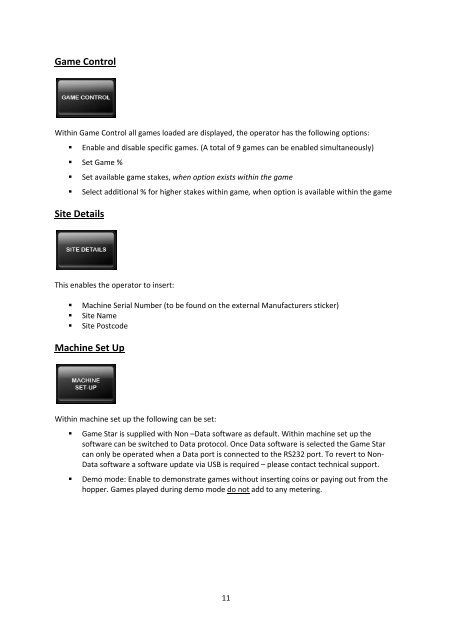 GAME STAR SERVICE MANUAL - Blueprint Gaming