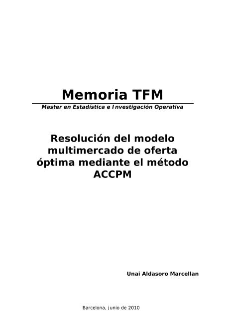 Memoria TFM - Departament d'EstadÃ­stica i InvestigaciÃ³ Operativa