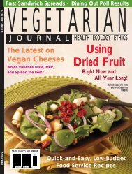 Using Dried Fruit - The Vegetarian Resource Group