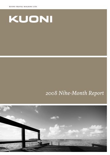 2008 Nine-Month Report - Kuoni Group