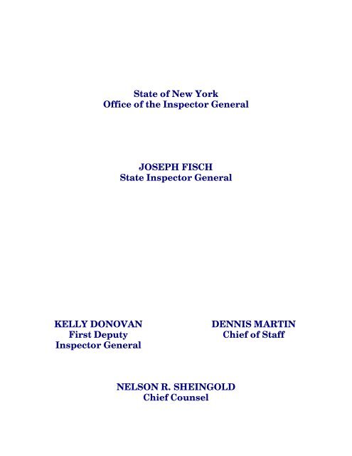 Investigation of the Waterfront Commission of New York Harbor