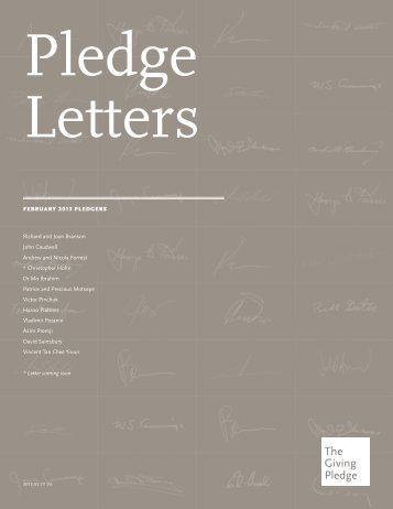 Letter - The Giving Pledge