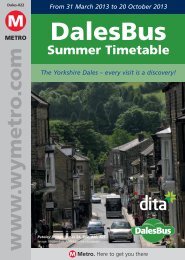 Summer 2013 DalesBus timetable and guide - Metro