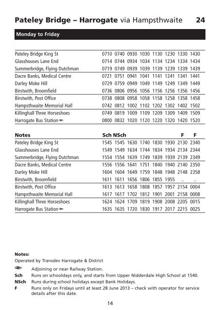 Summer 2013 DalesBus timetable and guide - Metro