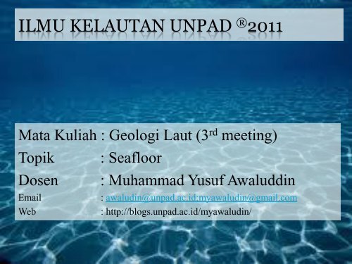 ILMU KELAUTAN UNPAD Â®2011 - Blogs Unpad