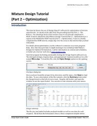 Mixture Design Tutorial (Part 2 - Optimization) - Statease.info