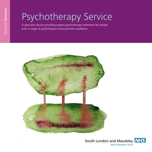 Psychotherapy Service booklet - SLaM National Services