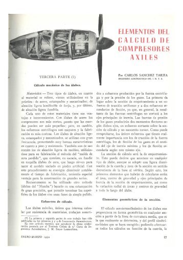 ELEMENTOS DEL CALCULO DE COMPRESORES AXILES - Aerobib