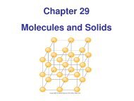 Chapter 29 Molecules and Solids