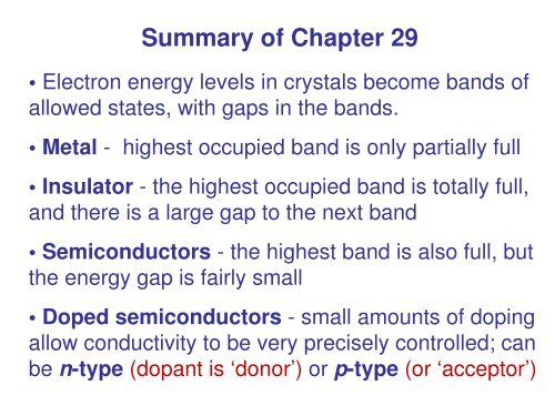Chapter 29 Molecules and Solids