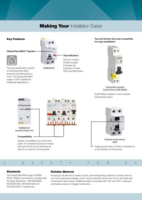 Clipsal Resi MAX Circuit Protection - The complete residential ...