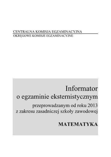 matematyka - OkrÄgowa Komisja Egzaminacyjna