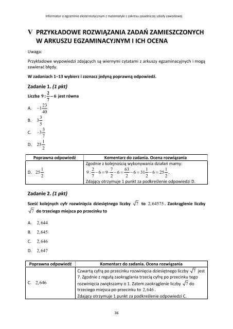 matematyka - OkrÄgowa Komisja Egzaminacyjna