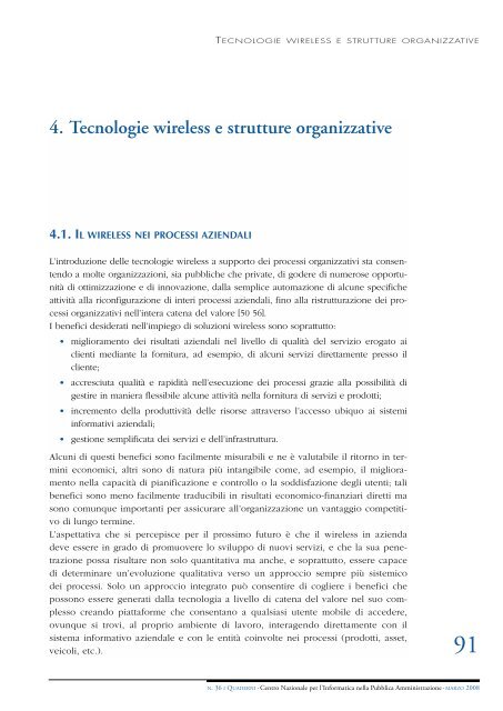 Linee guida per l'introduzione delle tecnologie wireless nella ...