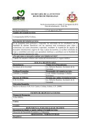 Programa Corresponsalía SETEJ Colima - Gobierno del Estado de ...